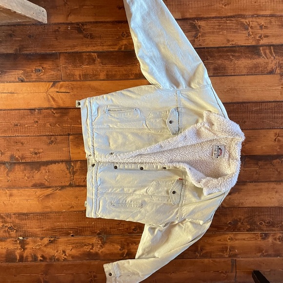 Vintage Authentic Levi’s Sherpa-Lined Bleached Jean Jacket - Picture 5 of 12